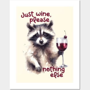 Just wine, please Posters and Art